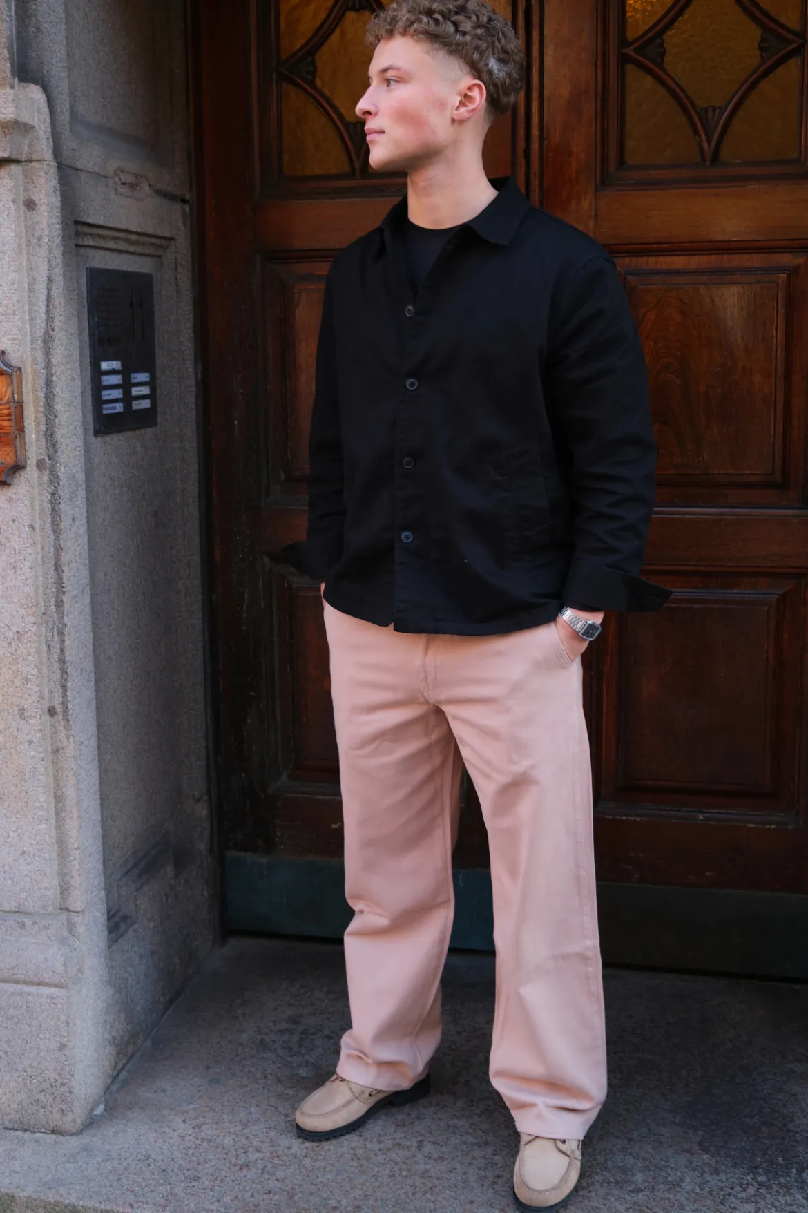 Straight Cotton Chino - Beige