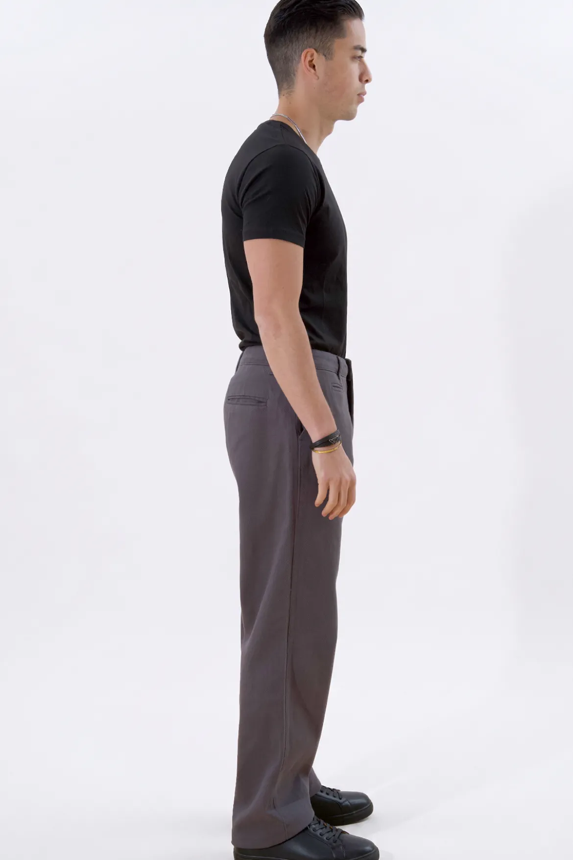 Straight Cotton Chino - Grå