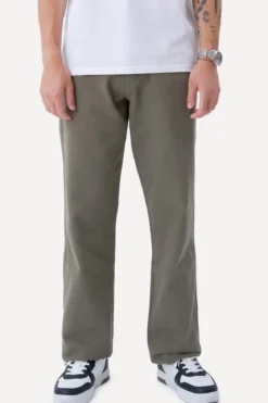 Straight Cotton Chino - Oliven