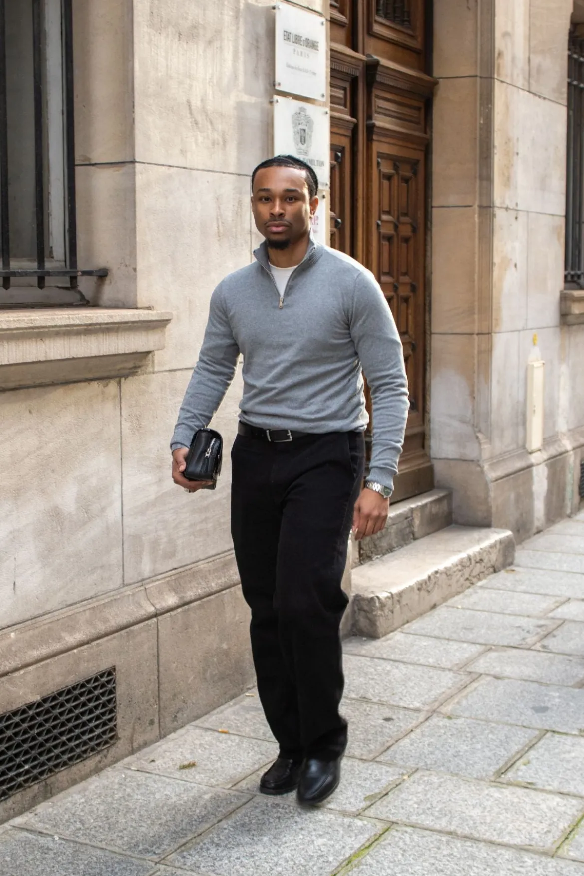 Straight Cotton Chino - Sort