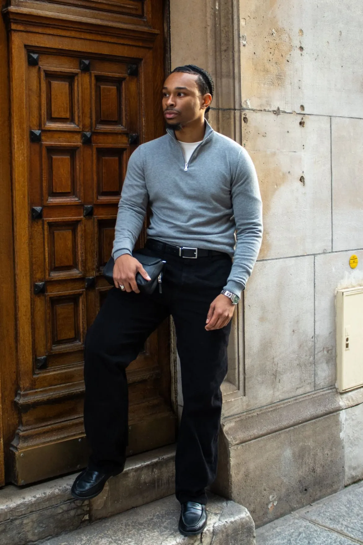 Straight Cotton Chino - Sort