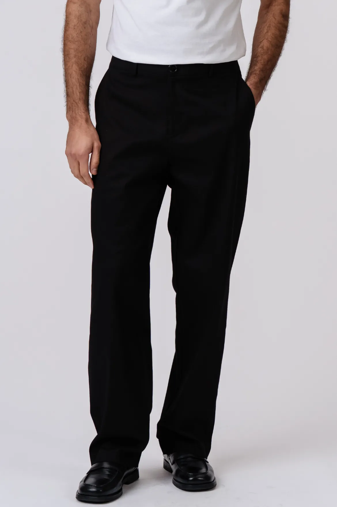Straight Cotton Chino - Sort