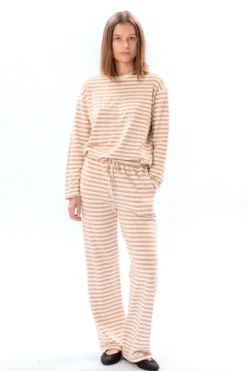 Stribede bukser - Beige