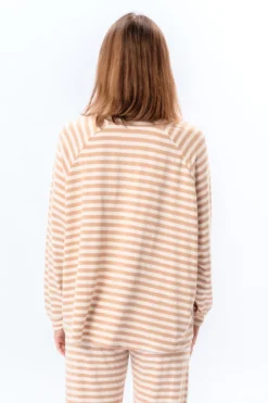 Stribet Langærmet Regular Fit - Beige
