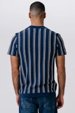 Stribet Pullover - Blå
