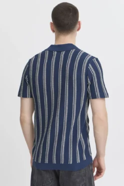 Stribet Pullover - Blå