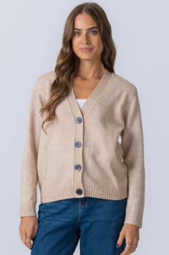 Strikket Cardigan - Beige