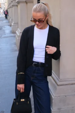 Strikket Cardigan - Sort