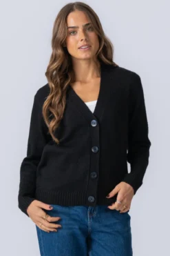 Strikket Cardigan - Sort