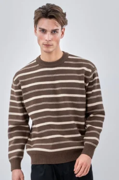 Striped Sweater - Khaki