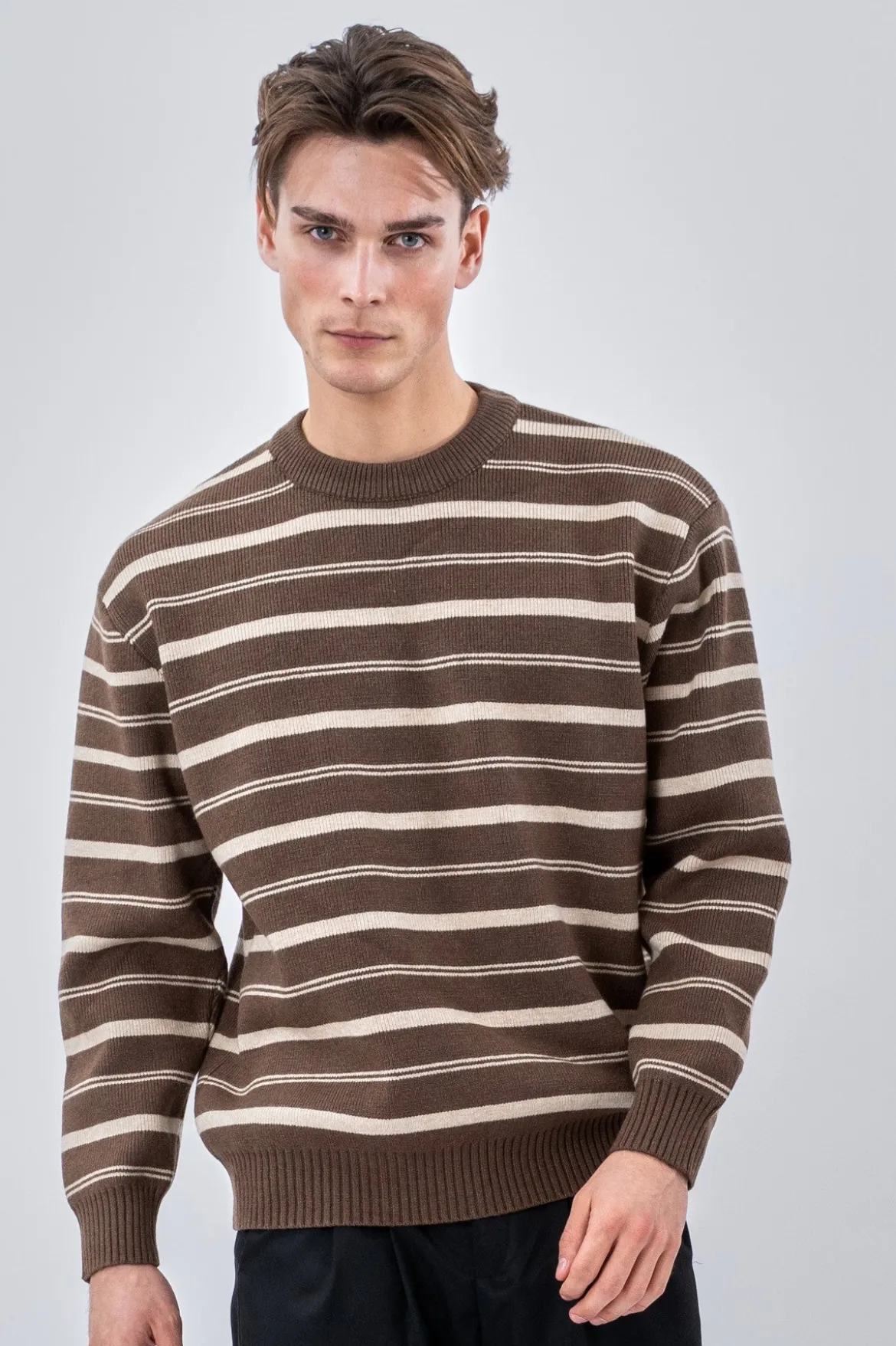 Striped Sweater - Khaki