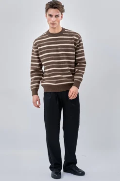 Striped Sweater - Khaki