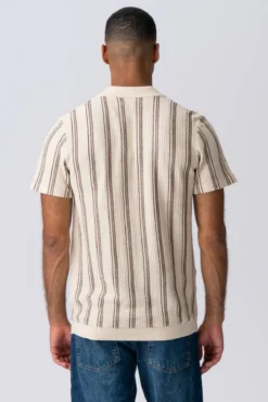 Stripet Pullover - Sand