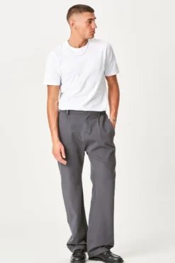 Suit pants loose - Stål Grå