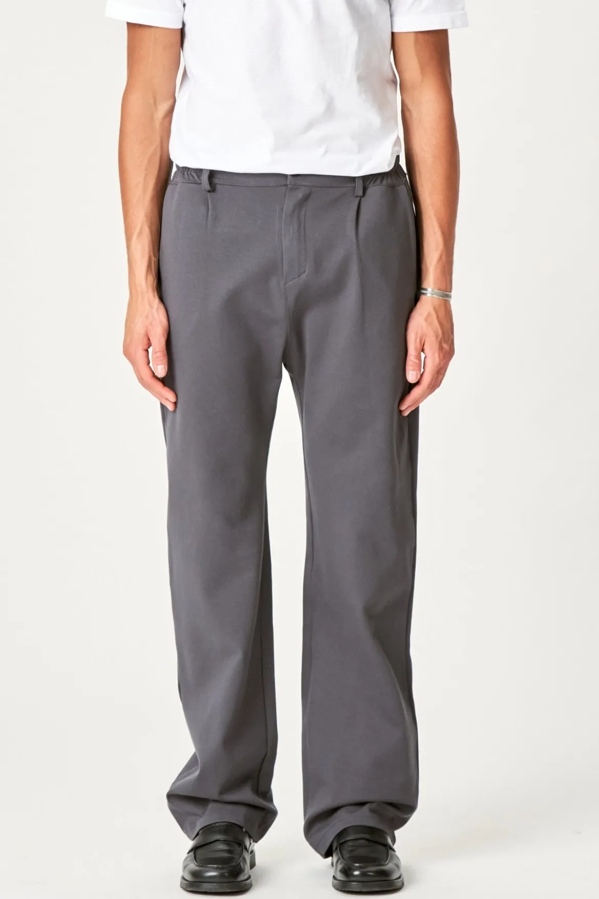 Suit pants loose - Stål Grå