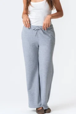 Sweatpants Wide - Grå Melange