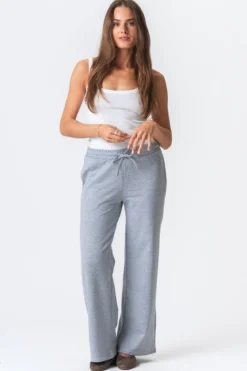 Sweatpants Wide - Grå Melange