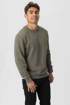 Sweatshirt Crewneck - Army grøn