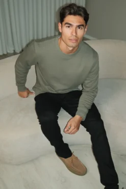Sweatshirt Crewneck - Army grøn