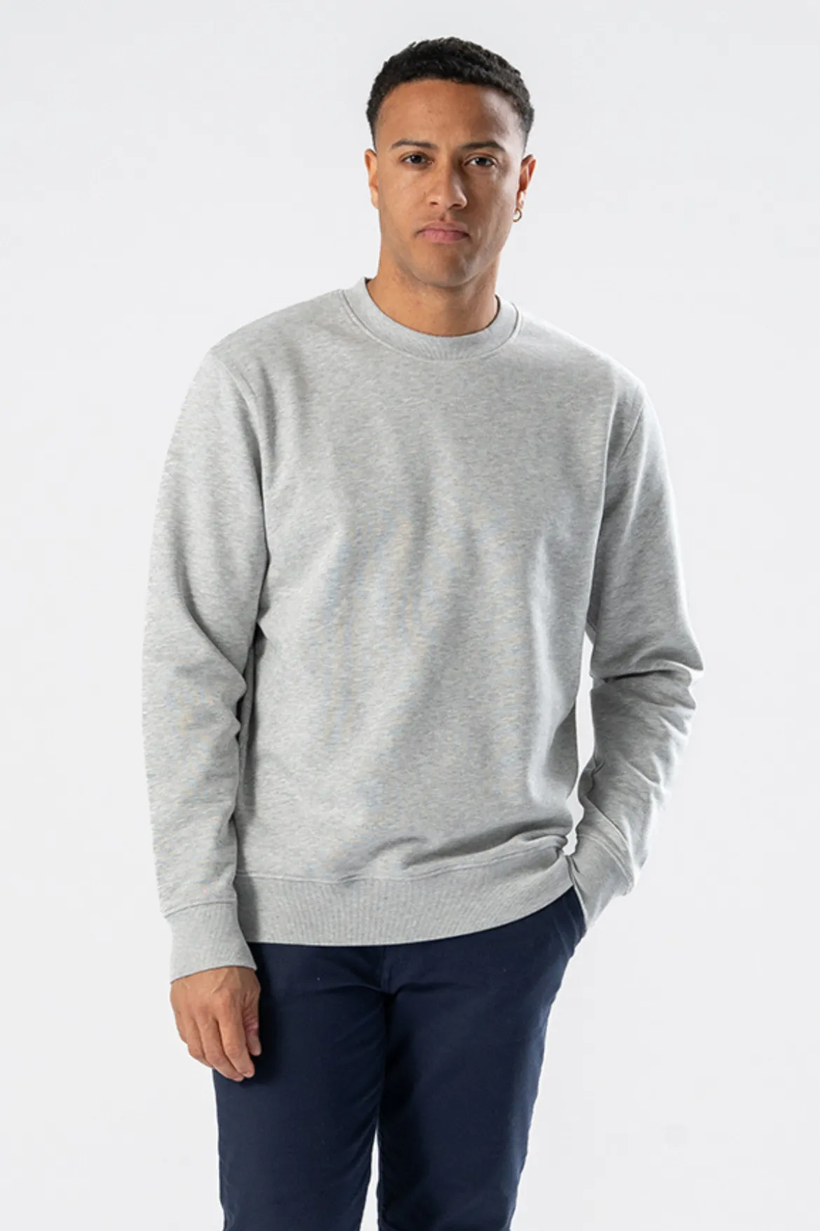 Sweatshirt Crewneck - Askegrå