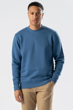 Sweatshirt Crewneck - Støvet Blå