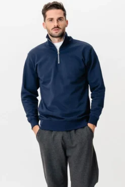 Sweatshirt Half Zip - Navy