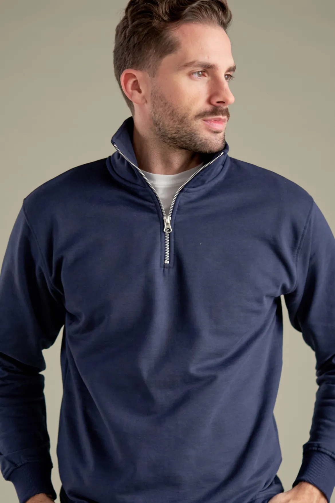 Sweatshirt Half Zip - Navy