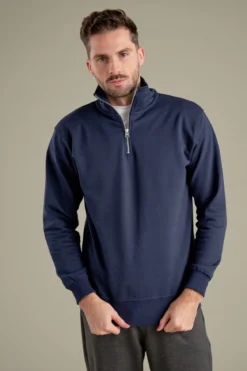 Sweatshirt Half Zip - Navy
