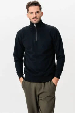 Sweatshirt Half Zip - Sort