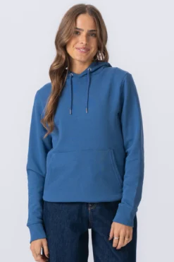 Sweatshirt Hoodie - Støvet Blå