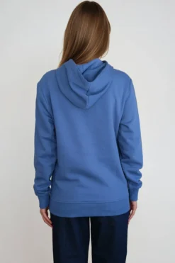 Sweatshirt Hoodie - Støvet Blå