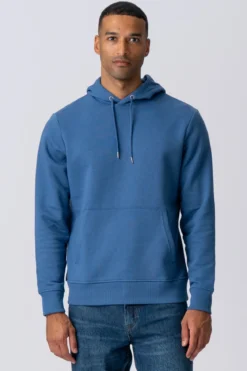 Sweatshirt Hoodie - Støvet Blå