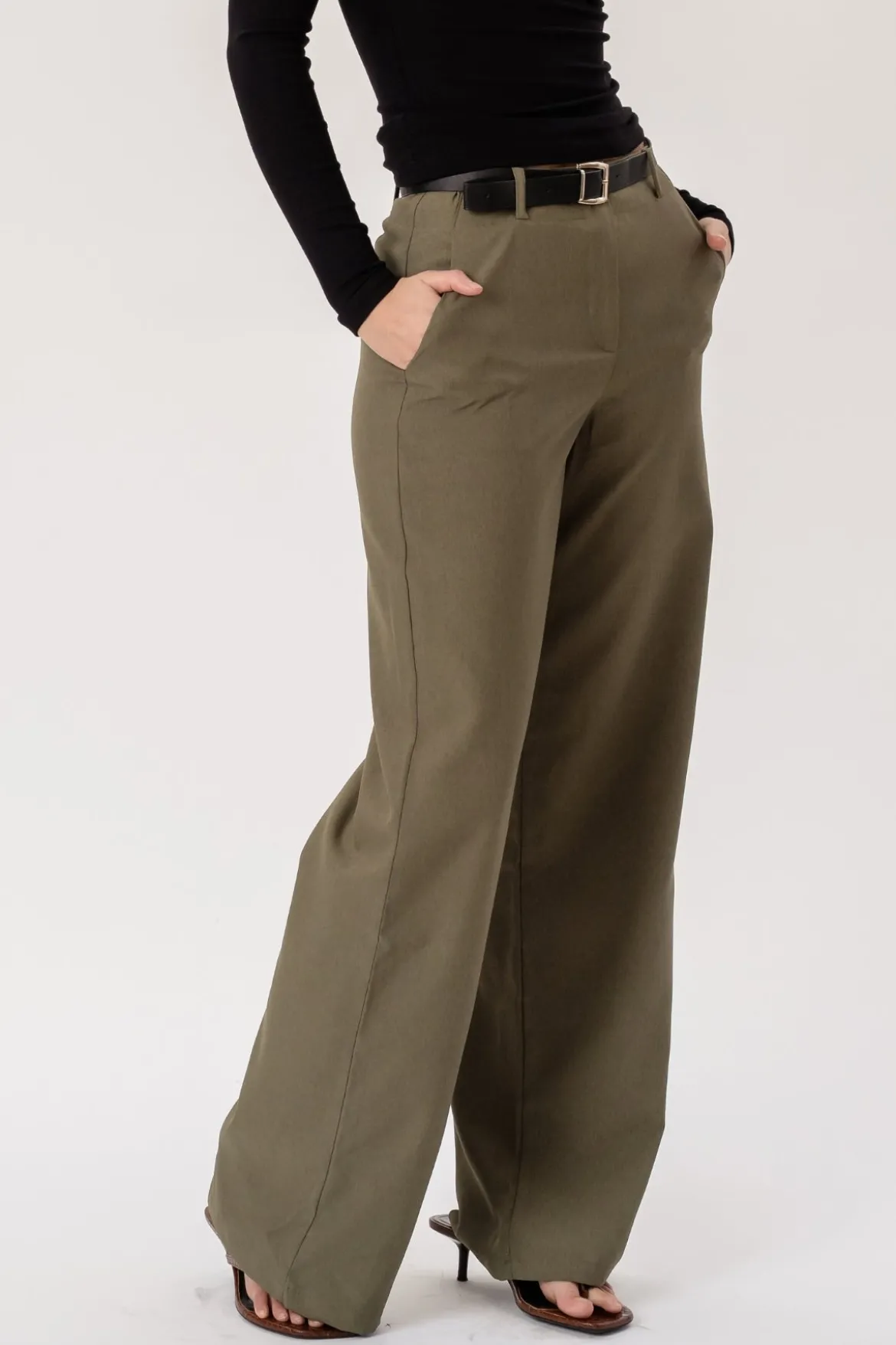 Talia Baggy Pants - Khaki