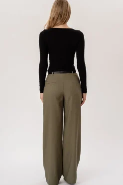 Talia Baggy Pants - Khaki