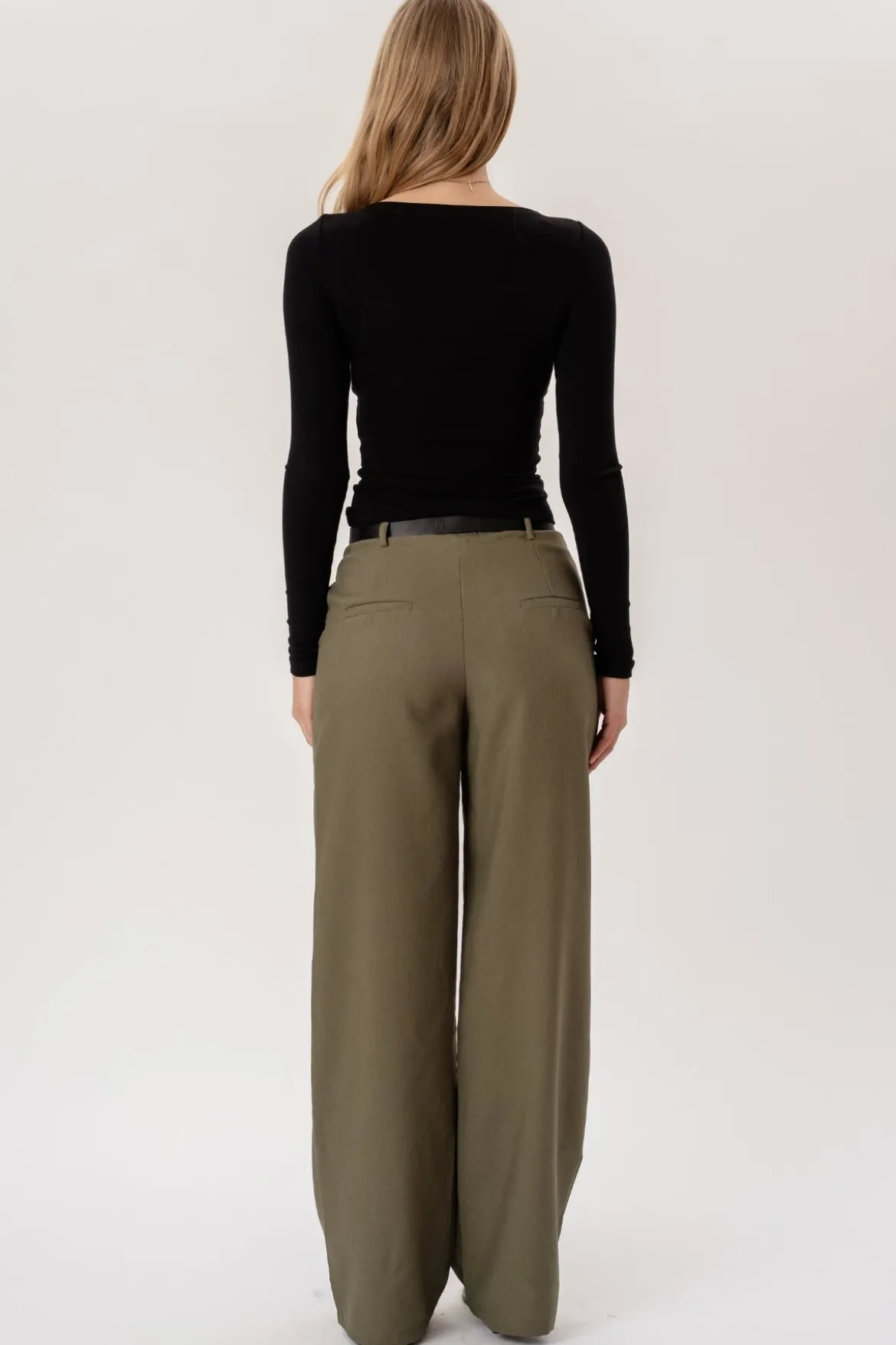 Talia Baggy Pants - Khaki