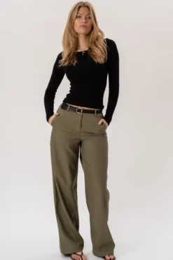 Talia Baggy Pants - Khaki
