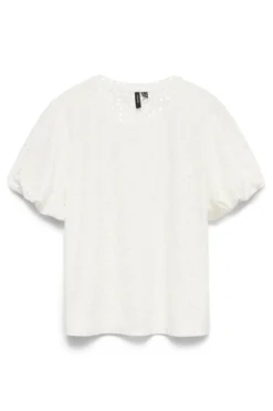Tassa Balloon Sleeve Top - Snow White