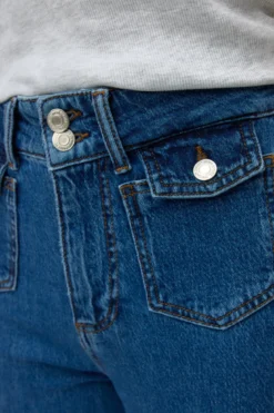Tessa Wide Pocket Jeans - Medium Blå Denim