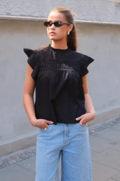 Trine Blonde Top - Sort