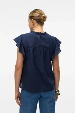 Trine Lace Top - Navy