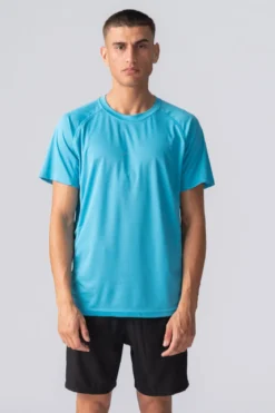 Trænings T-shirt - Turkis blå