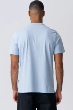 T-shirt Med Lomme - Lyseblå