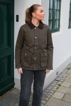 Twill Jakke - Mørk Oliven