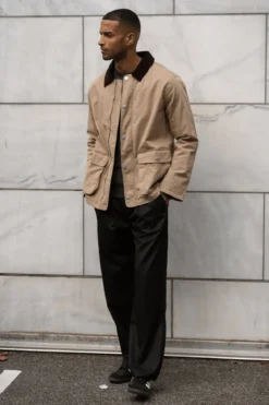 Twill Jakke - Mørk Sand