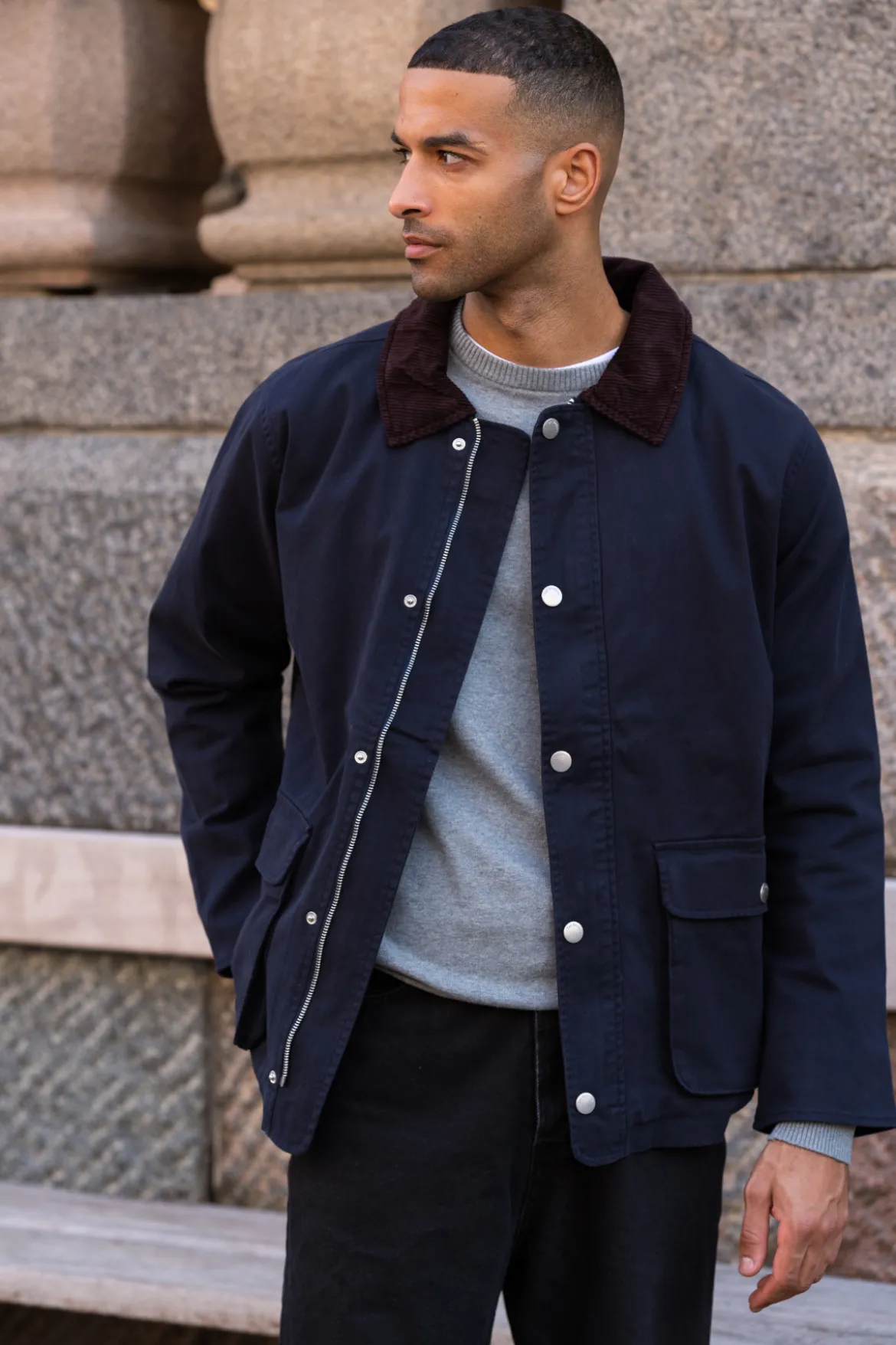 Twill Jakke - Navy