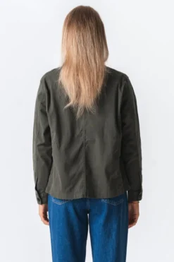Twill Overshirt - Mørk Oliven