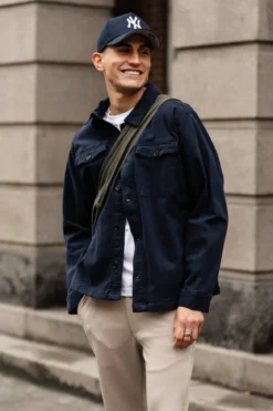 Twill Overshirt - Navy