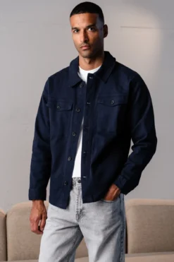 Twill Overshirt - Navy