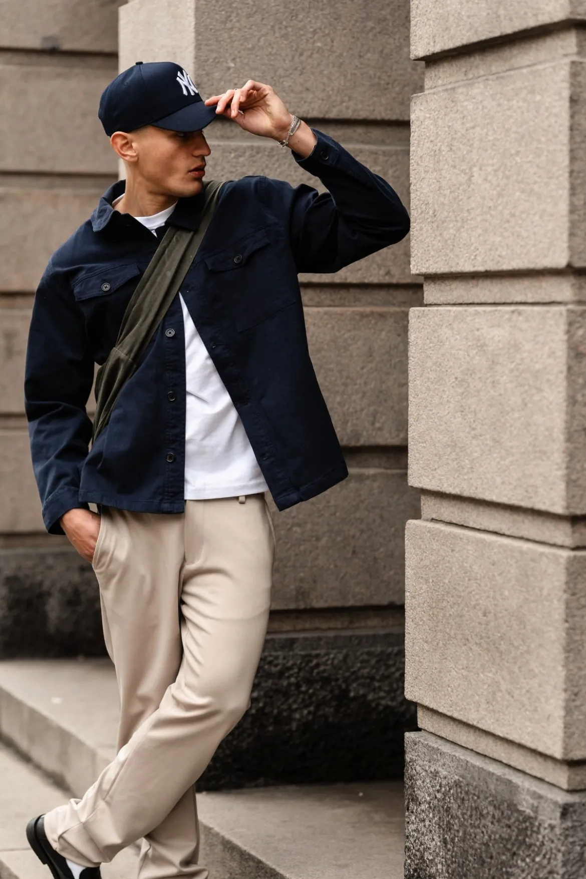 Twill Overshirt - Navy
