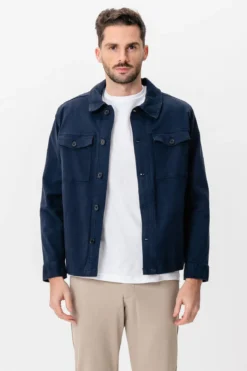 Twill Overshirt - Navy